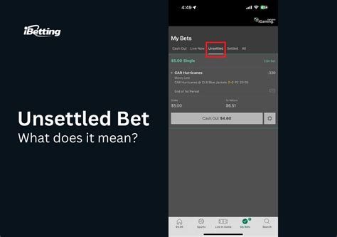 Unsettled bet meaning